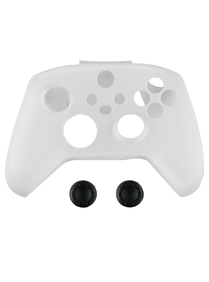 Husa din Silicon pentru Controller si Protectie pentru butoane Spartan Gear Xbox Series X/S Alb