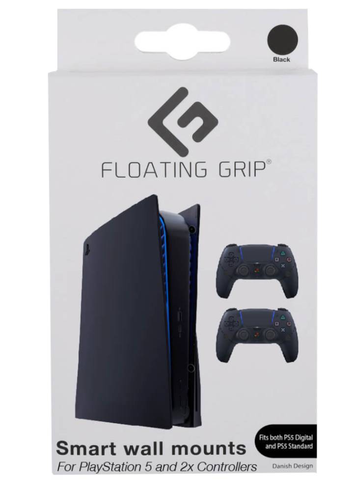 Suport Consola & Controllere Floating Grip Negru Playstation 5