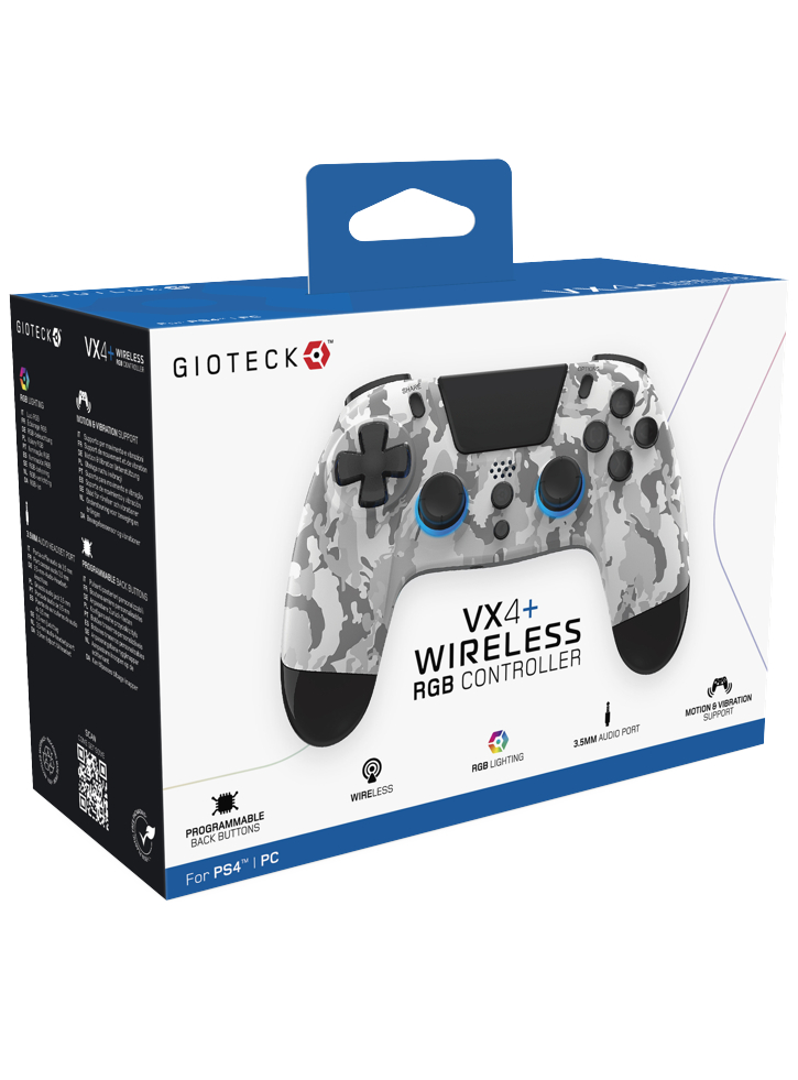 Controller fara fir GIOTECK WX4+ RGB PS4