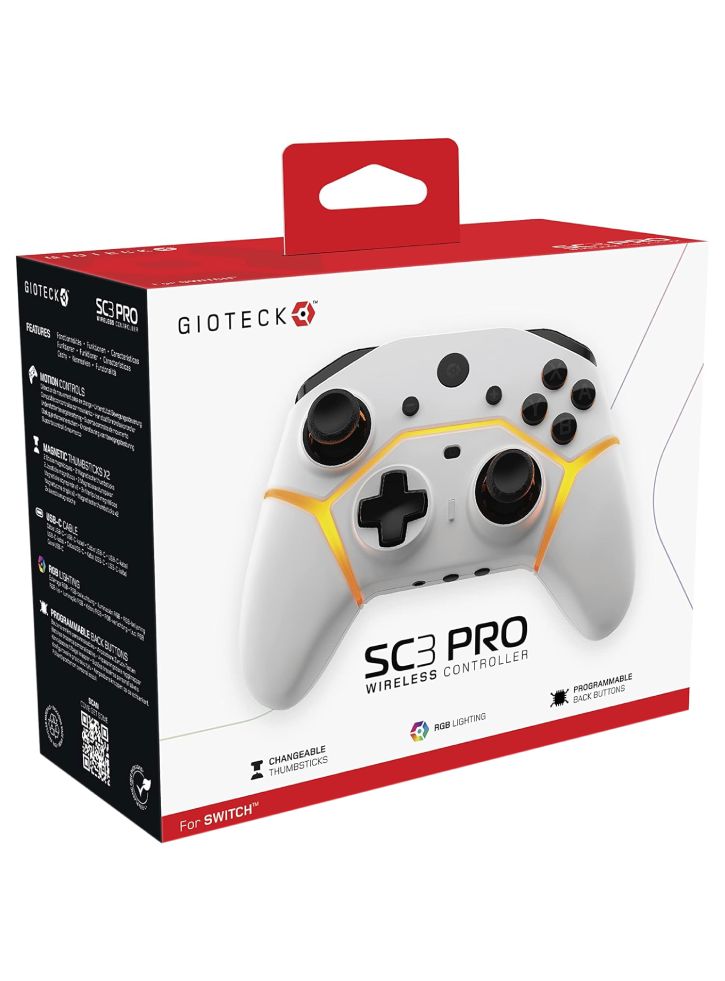 Controller fara fir Gioteck SC3 PRO Alb NSW