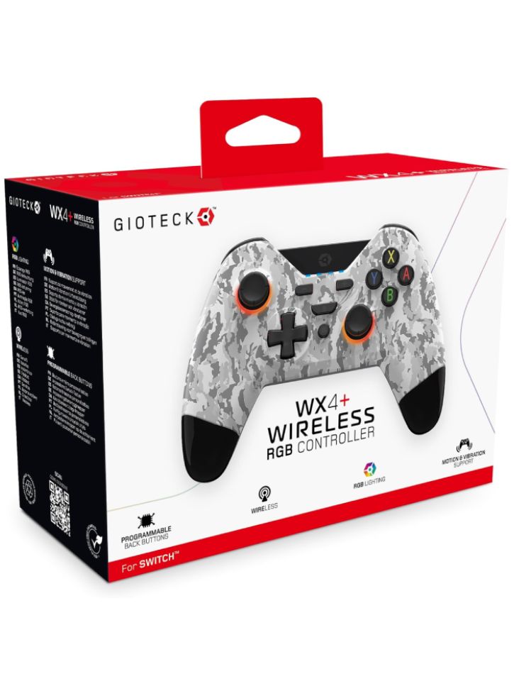 Controller fara fir Gioteck WX4+ RGB Light Camo NSW