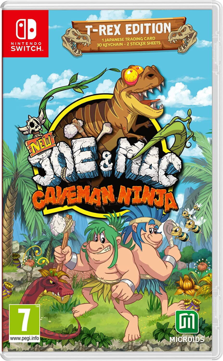 New Joe Mac Caveman Ninja T Rex Edition Нинтендо Суич