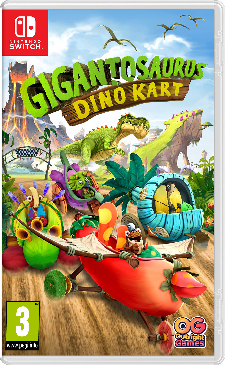 Gigantosaurus Dino Kart Нинтендо Суич