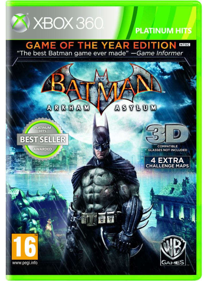 Batman Arkham Asylum Game of the Year Edition Platinum Hits XBOX 360