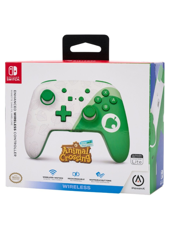 Controller PowerA Enhanced Wireless Animal Crossing Nook Inc - NSW