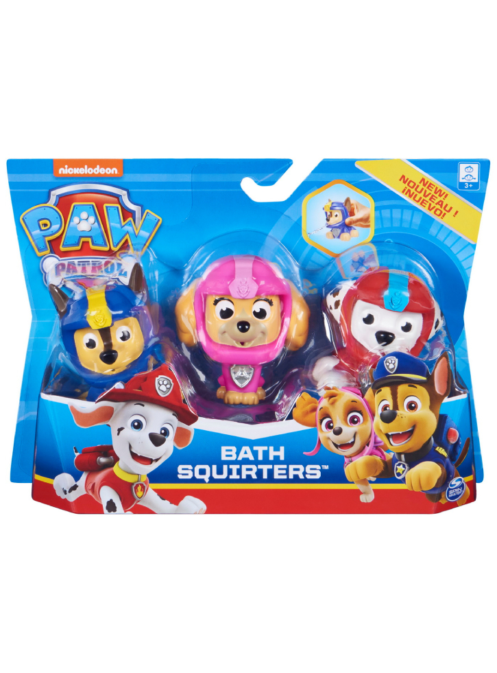 Set 3 Paw Patrol Bath Squirters