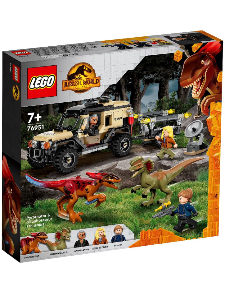 LEGO Jurassic World Pyroraptor and dilophosaurus-transport (76951)