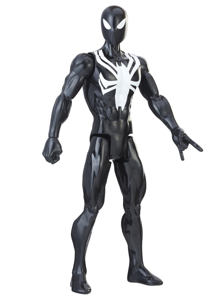 Figurina Marvel Spider-Man Blast Gear Titan Hero Series Black Suit Spider-Man (E8523)