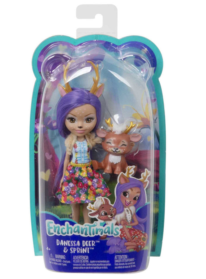 Papusa Enchantimals Mini Danessa Deer Sprint (FXM75)