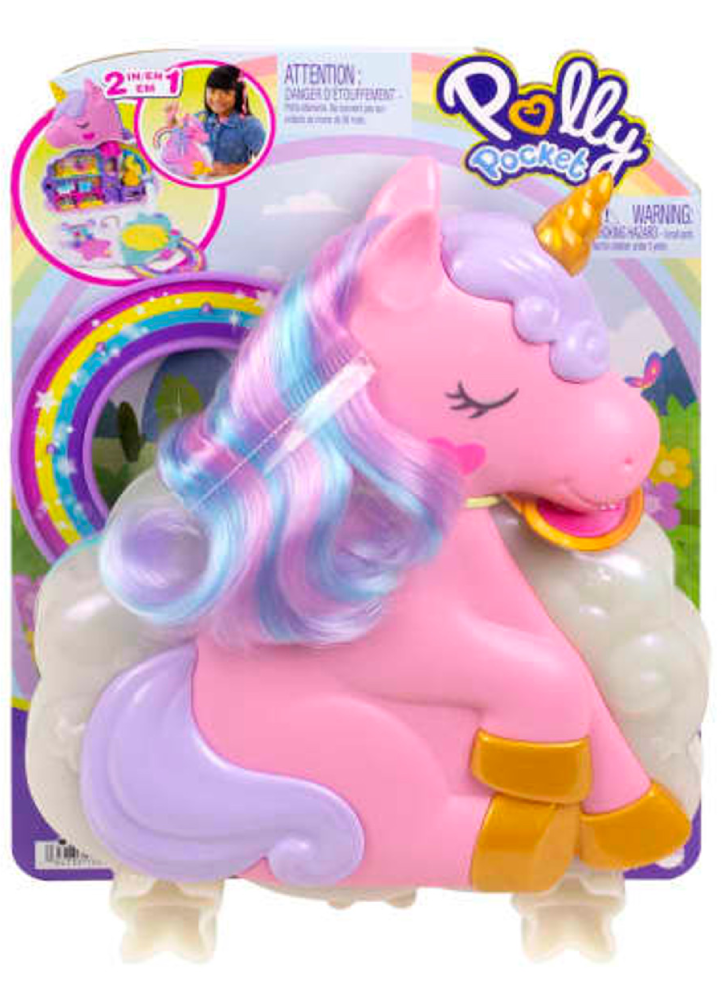 Set Polly Pocket Mini Rainbow Unicorn Salon (HKV51)