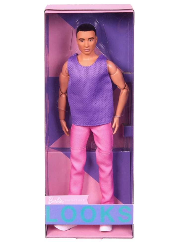 Papusa Ken Barbie Signature Looks with Purple Shirt Model (HJW84)