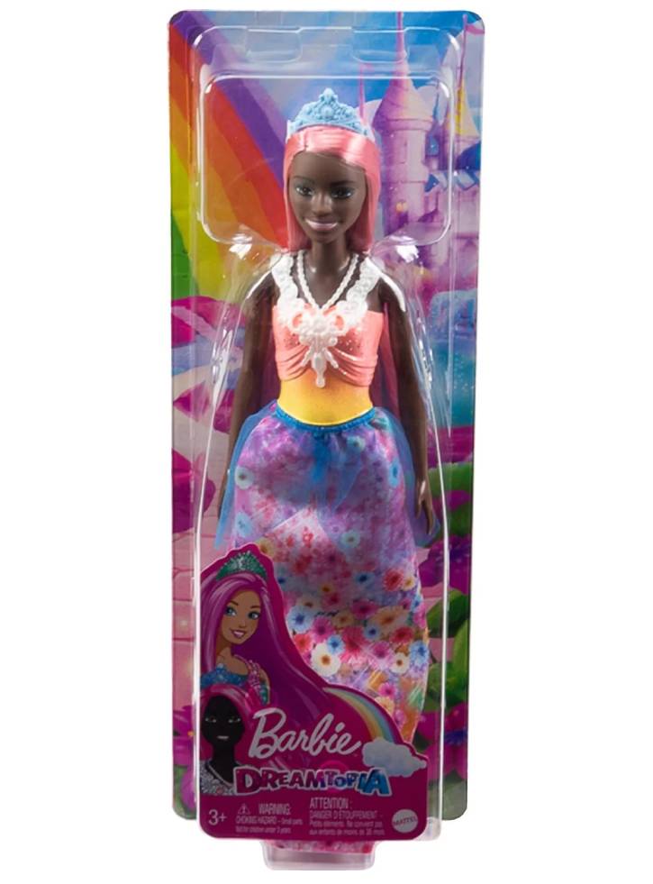 Papusa Barbie Dreamtopia Princess Dark Skin & Light-Pink Hair (HGR14)