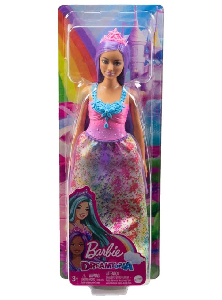 Papusa Barbie Dreamtopia Princess Curvy with Purple Hair (HGR17)