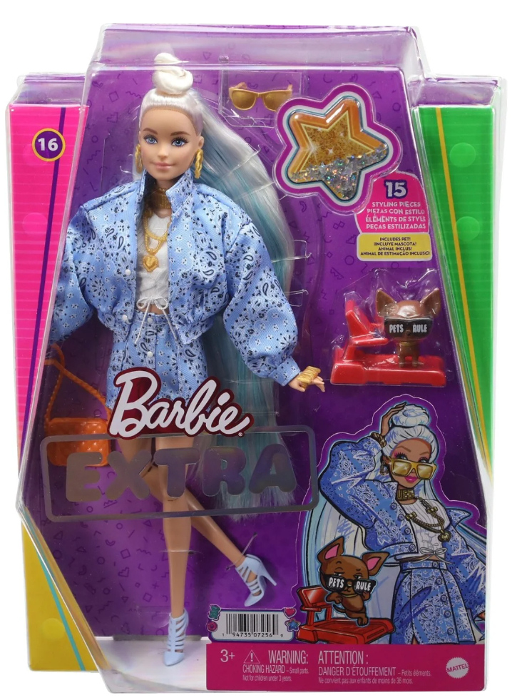 Papusa Barbie Extra Blonde with Bandana (HHN08)