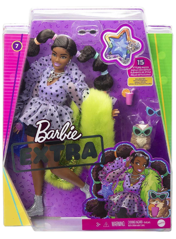 Papusa Barbie Extra Bobble Hair Dark Skin (GXF10)