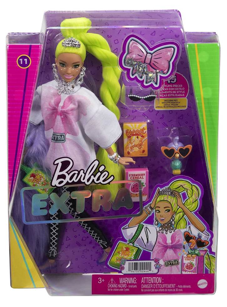 Papusa Barbie Extra Neon Green Hair (HDJ44)