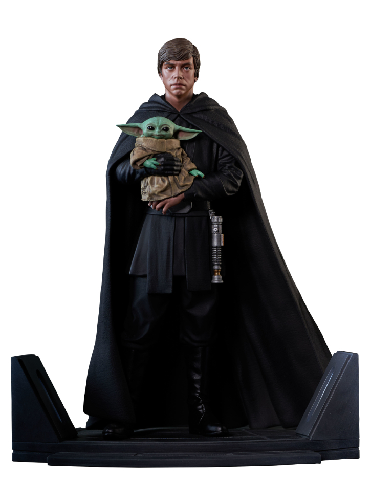 Figurina Diamond Star Wars Premier Collection The Mandalorian Luke Skywalker And Grogu (1/7) 25cm