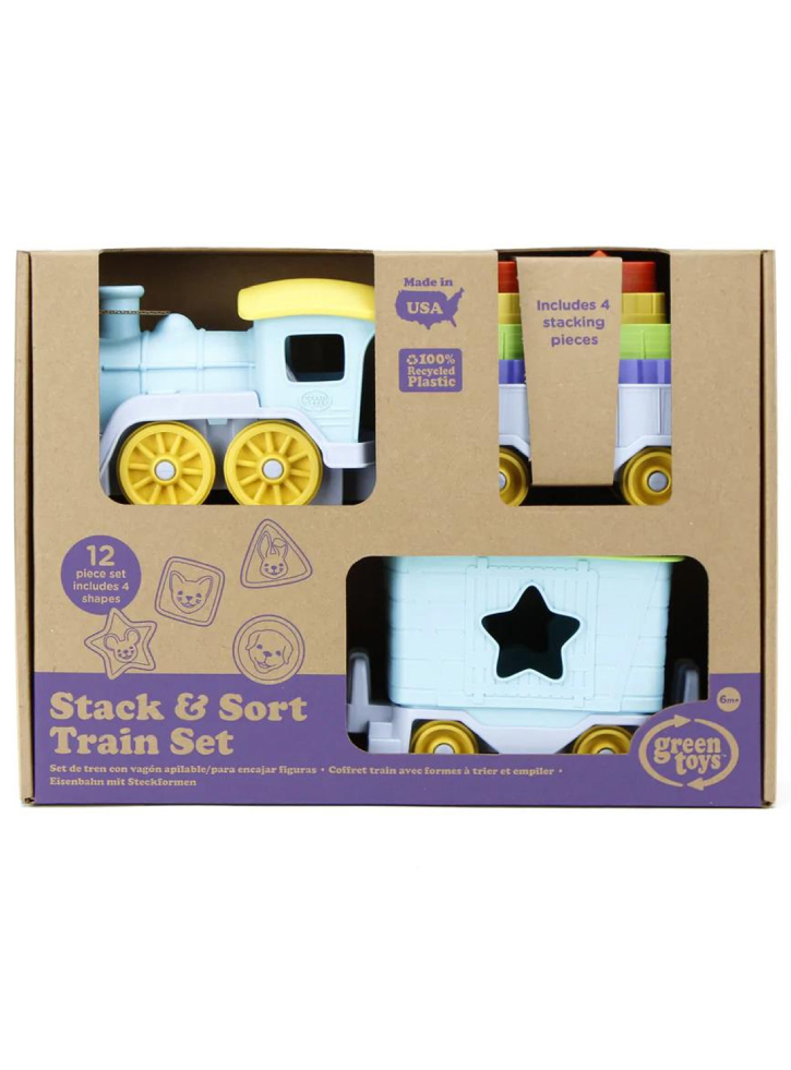 Trenul Stack & Sort Green Toys (TNSS-1460)