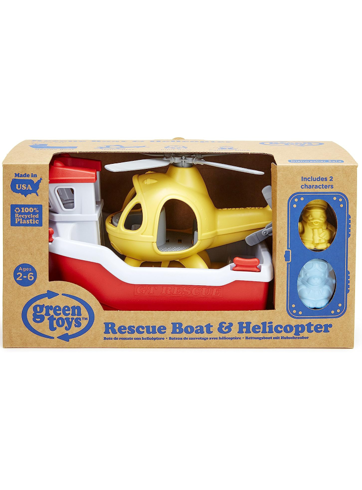 Set Green Toys Rescue Boat & Helicopter (RBH1-1155)