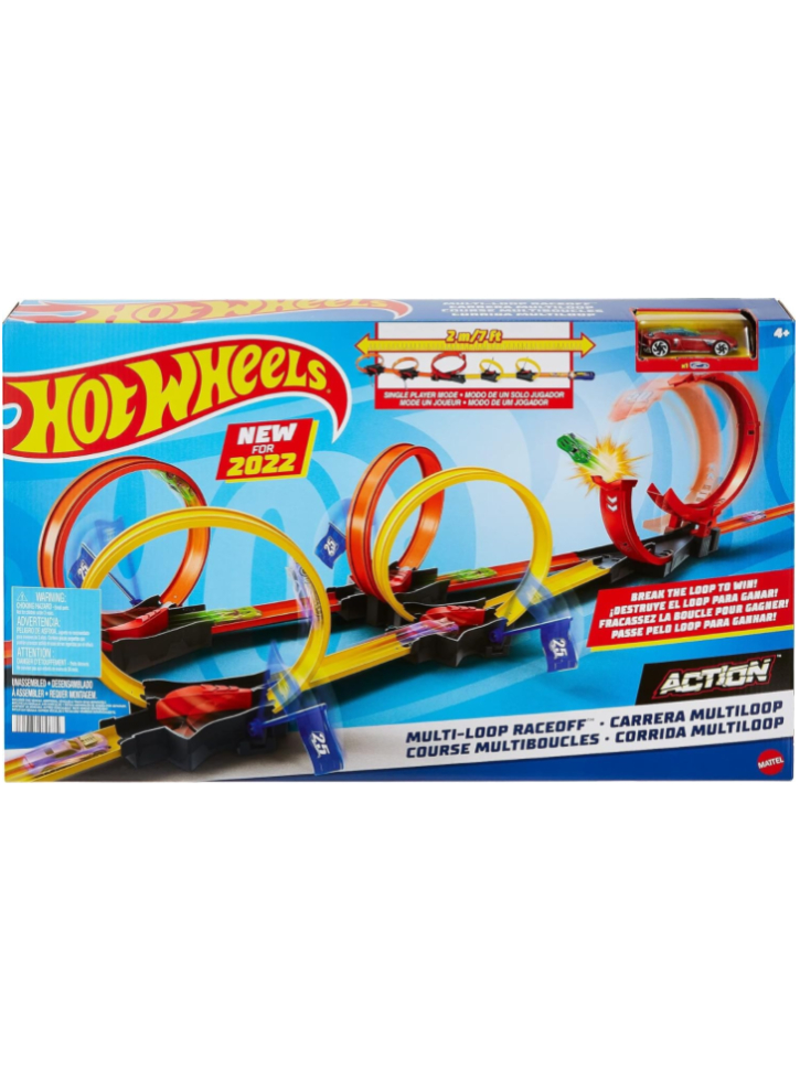 Set Hot Wheels Action Multi-Loop Raceoff Track (HDR83)