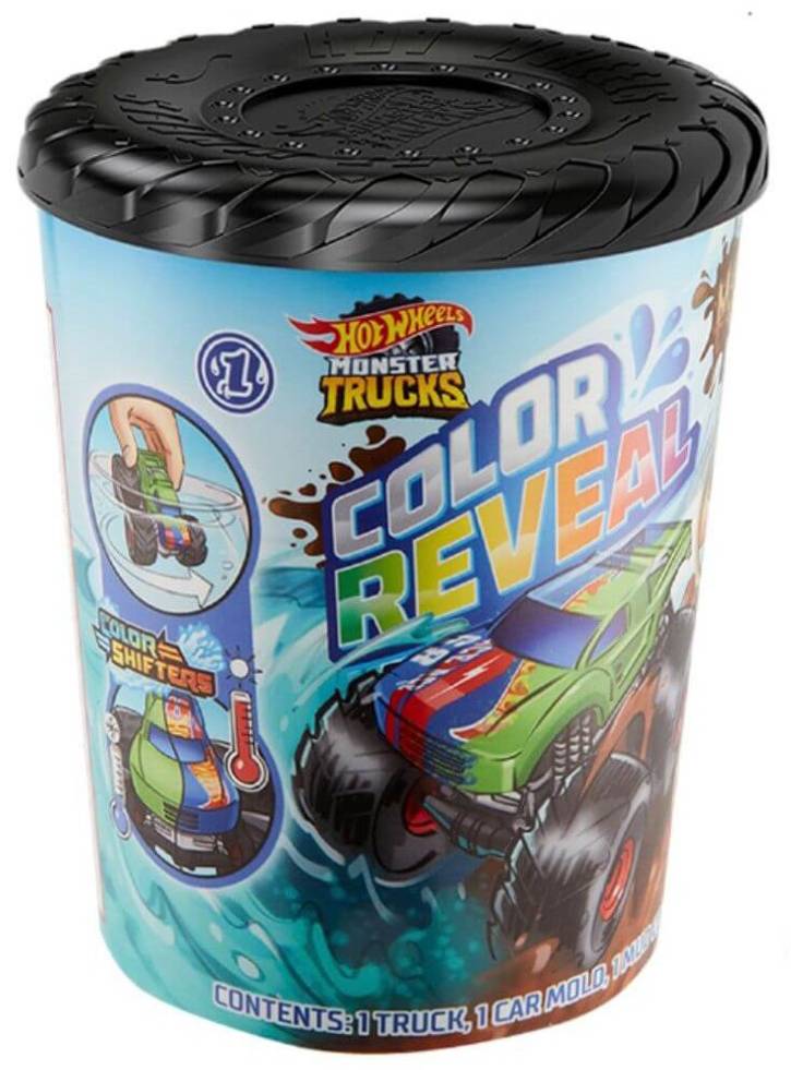 Vehicul Hot Wheels Monster Trucks Color Reveal (Random) (HJF39)