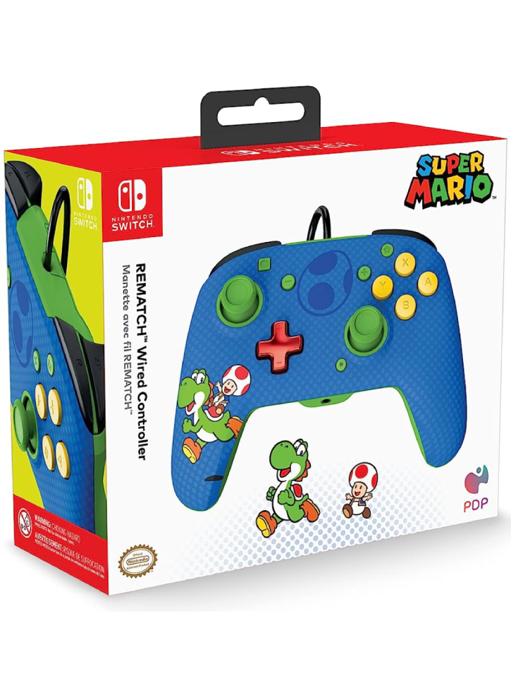 Controller PDP Rematch Wired Mario & Yoshi - NSW