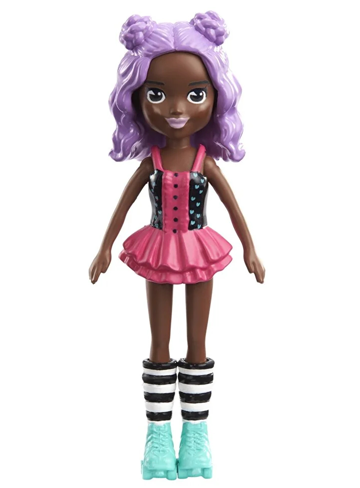 Papusa Polly Pocket Impulse Dark Skin with Roller (HKV80)