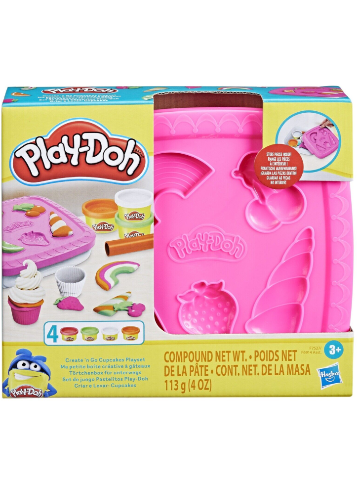 Set Plastilina Play-Doh Create\'n Go Cupcakes (F7527)
