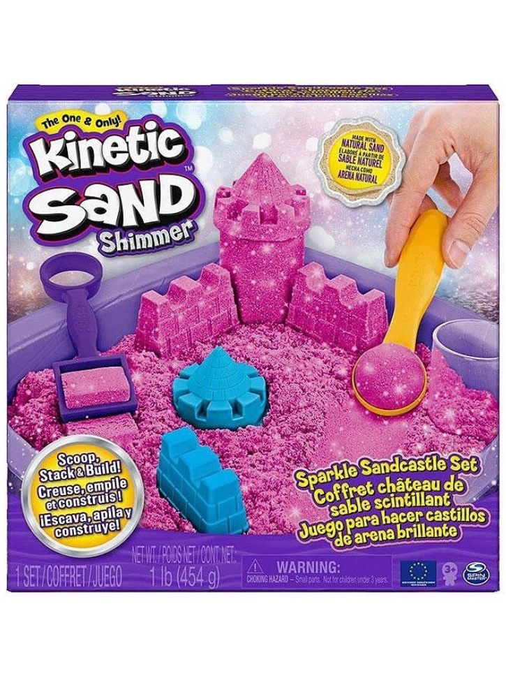 Set Plastilina Kinetic Sand Shimmer Sparkle Sandcastle (Pink) (6063520)