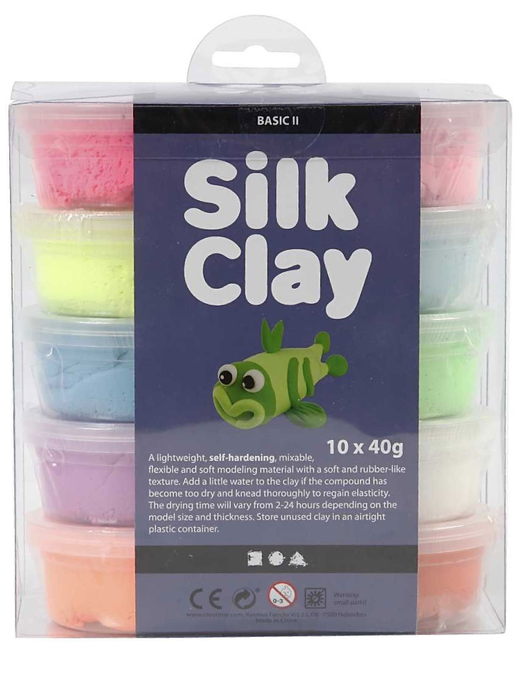 Set Plastilina Silk Clay Basic Colours (79146)