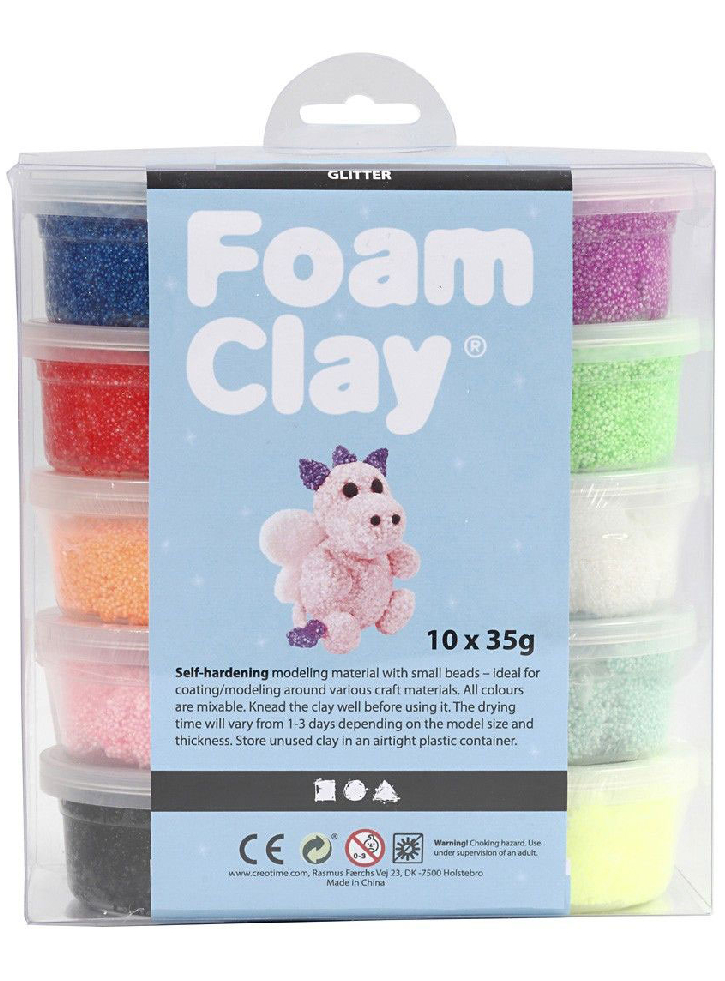 Set Plastilina Foam Clay Glitter (78890)