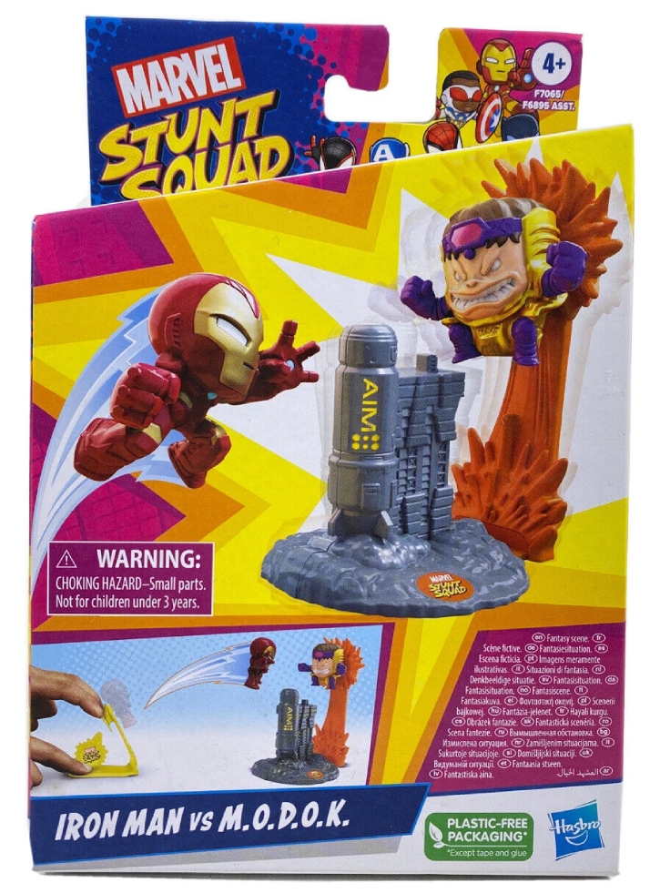 Set Marvel Stunt Squad Iron Man Vs M.O.D.O.K.Fantasy Scene (F7065)