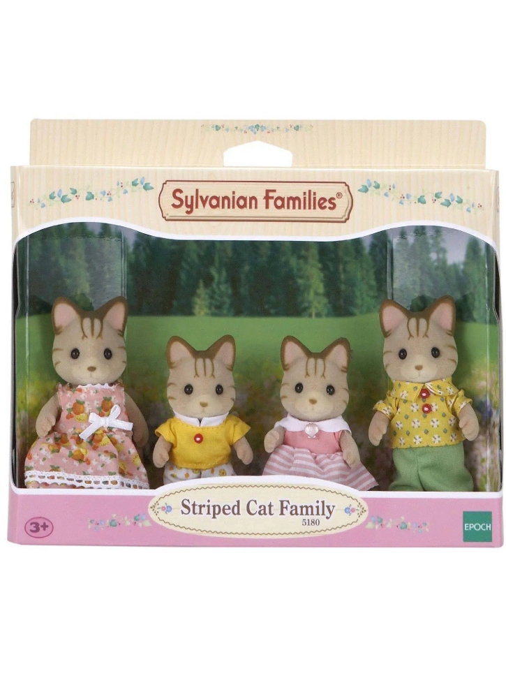 Sylvanian Families Striped Cat Family 5180