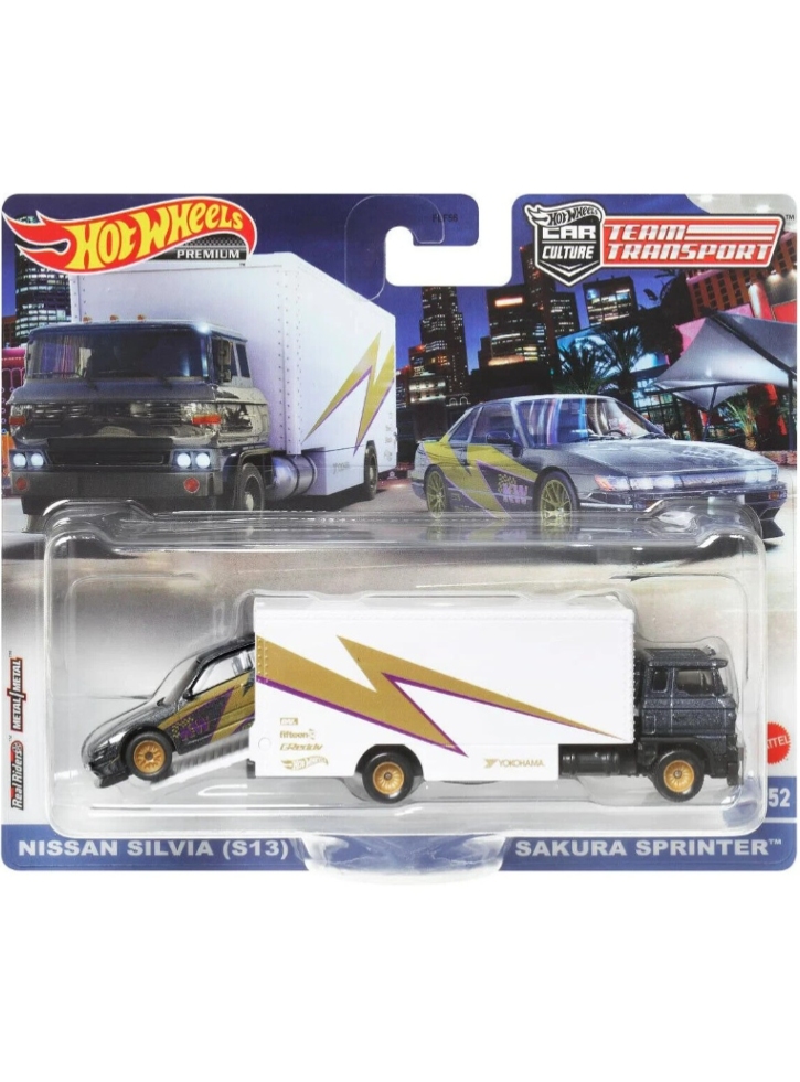 Hot Wheels Premium Car Culture Team Transport Nissan Silvia (S13) Sakura Sprinter (HKF41)