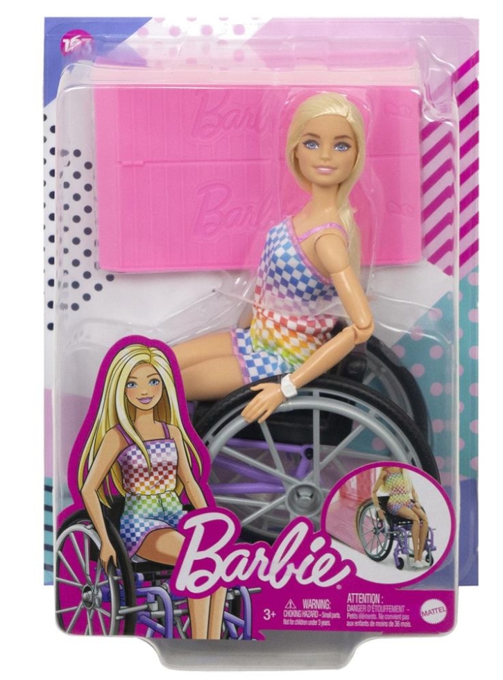 Papusa Barbie Blonde With Wheelchair & Ramp (HJT13)