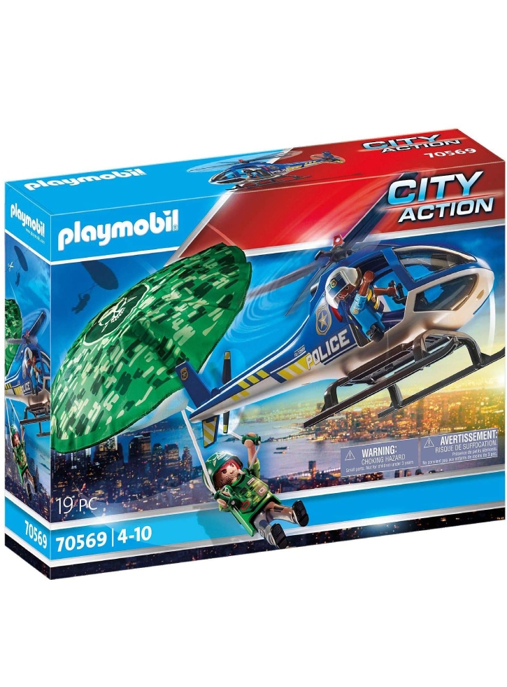 Elicopterul Playmobil Police Parachute Pursuit (70569)