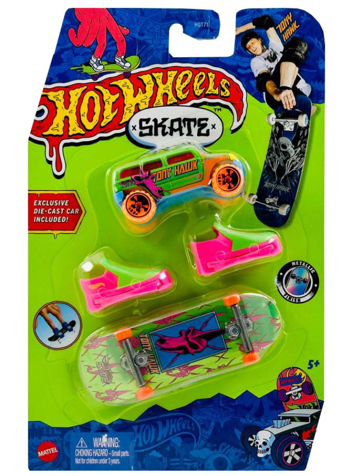 Set Hot Wheels Skate - Rockster Howlan Tony Hawk Fingerboard Set (HNG65)