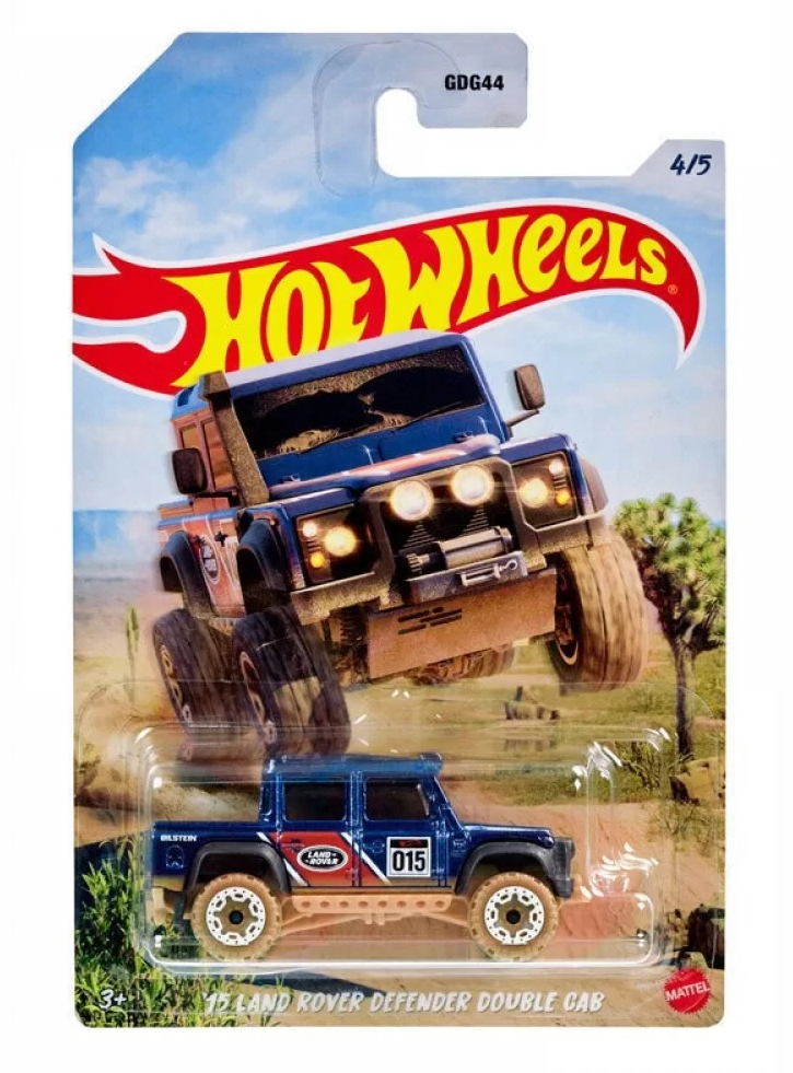 Hot Wheels Baja Cars 4X4 - 15 Land Rover Defender Double Cab (HLK19)