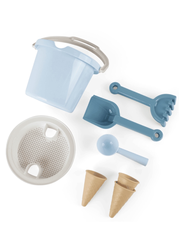 Dantoy - Bucket set w. Ice cream cones - Blue (4802)