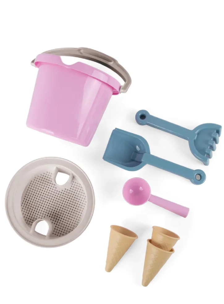 Dantoy - Bucket set w. Ice cream cones - Pink (4801)