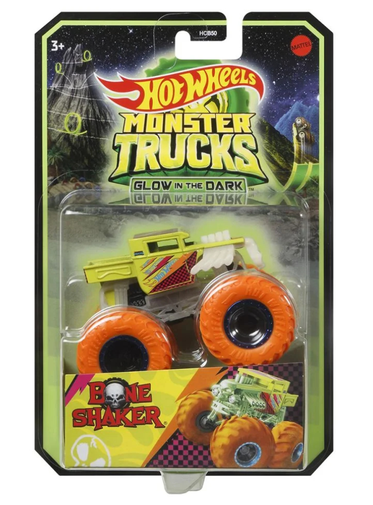 Hot Wheels Monster Trucks Glow in The Dark - Bone Shaker (HCB55)