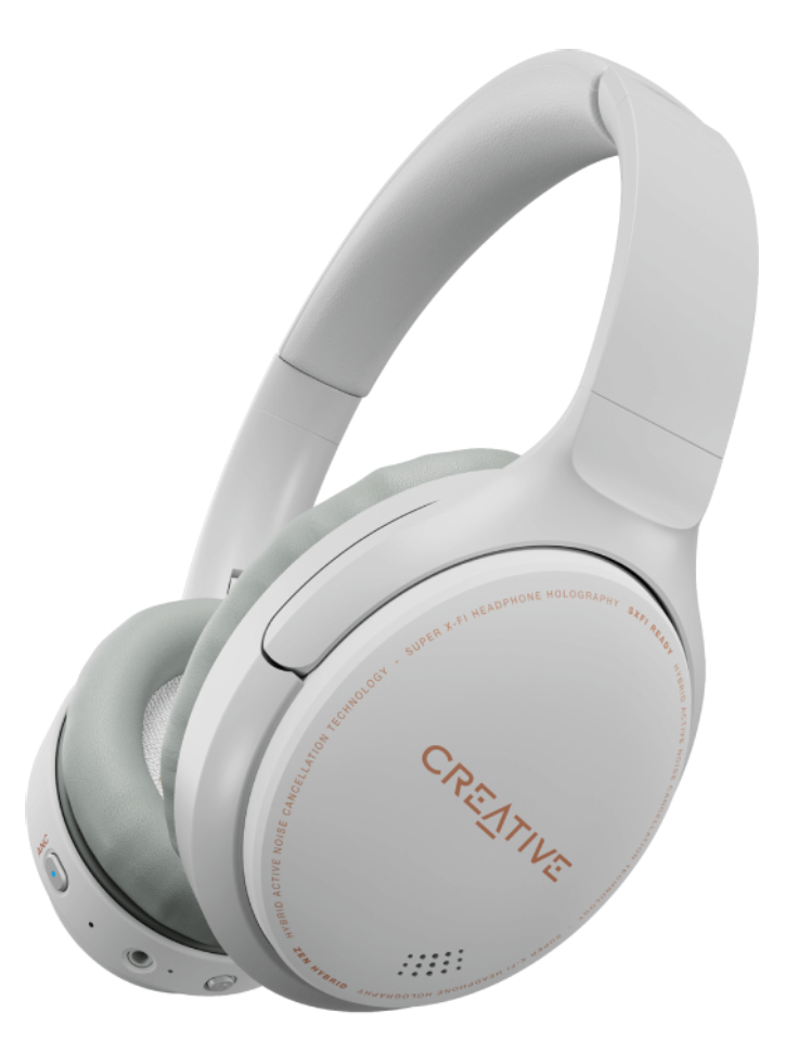 Casti Creative Zen Hybrid Wireless Over-ear ANC White