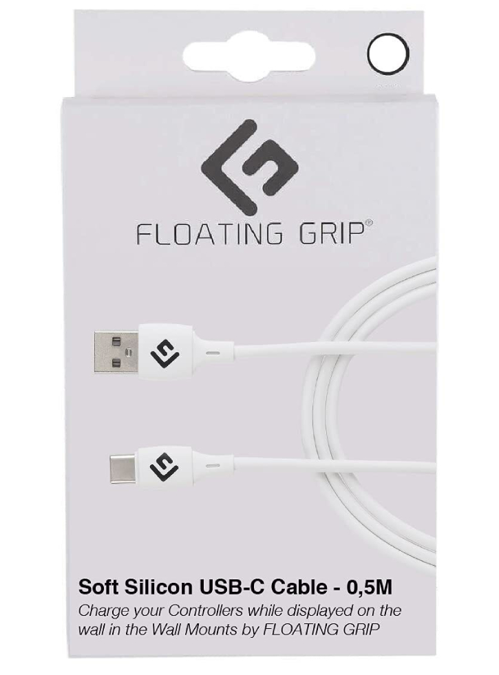 Cablu Controller Floating Grip 0,5M Silicone USB-C White