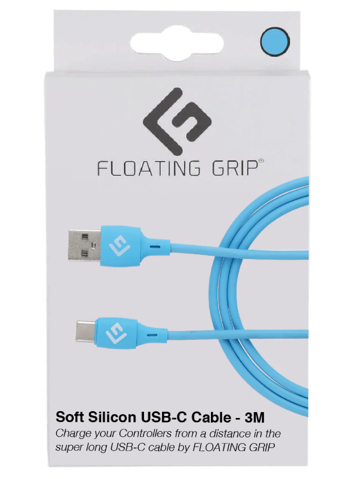 Cablu Controller Floating Grip 3M Silicone USB-C Blue