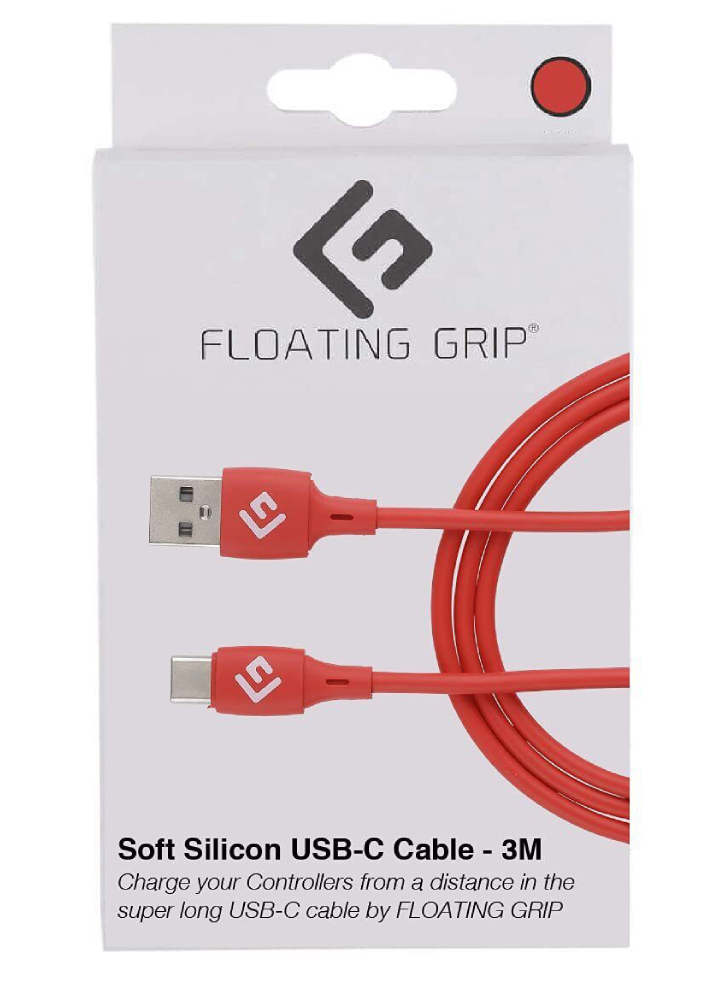 Cablu Controller Floating Grip 3M Silicone USB-C Red