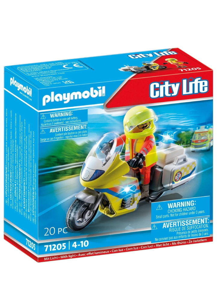 Playmobil Emergency Doctor Motorbike & flashing light (71205)