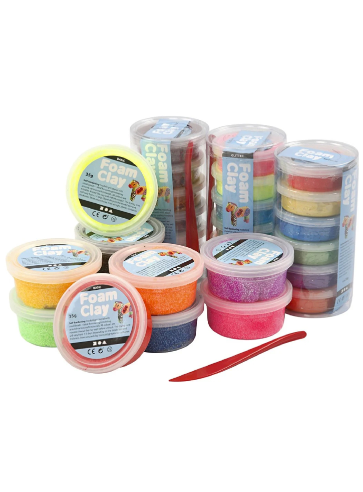 Set Foam Clay Assorted Colours 28 tubs (78816)