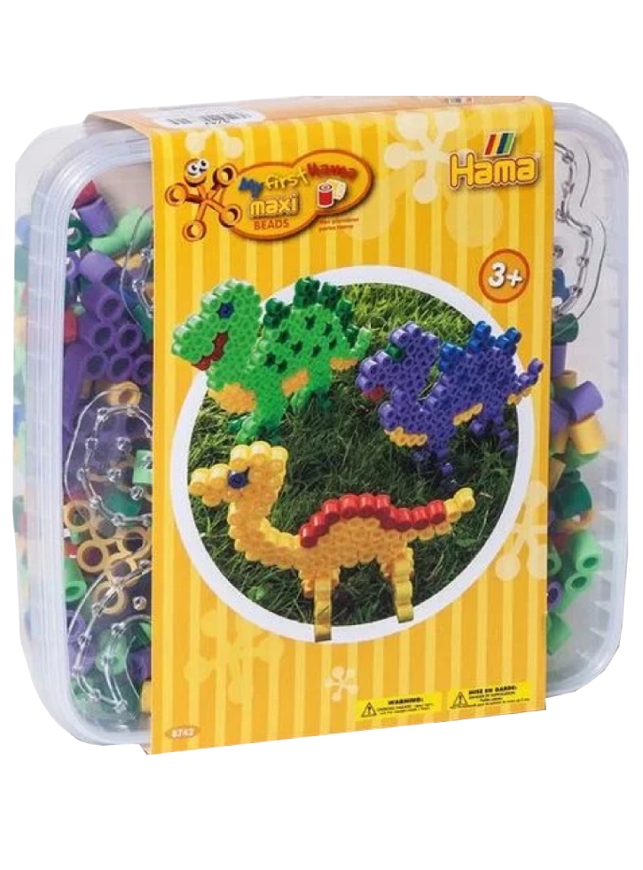 HAMA Maxi Beads Beads & 1 pegboard in box Dinosaur (8742)