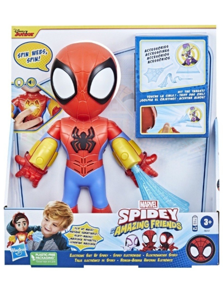 Junior Marvel Spidey and his Amazing Friends Electronic Suit Up Spidey F8317