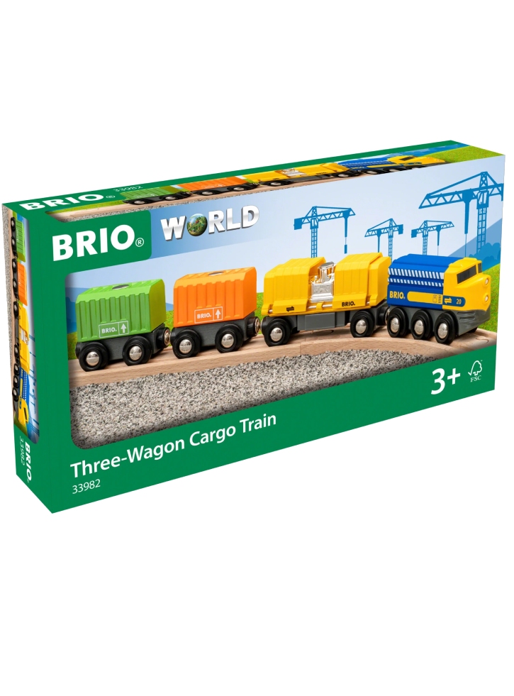 BRIO Three-Wagon Cargo Train (33982)